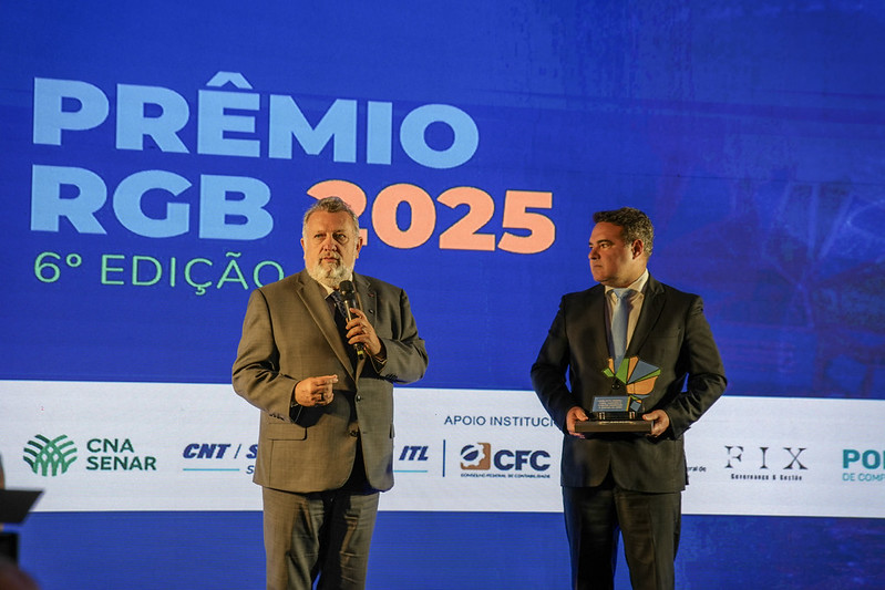 Palco da 6ª edição do Prêmio Rede Governança Brasil 2025