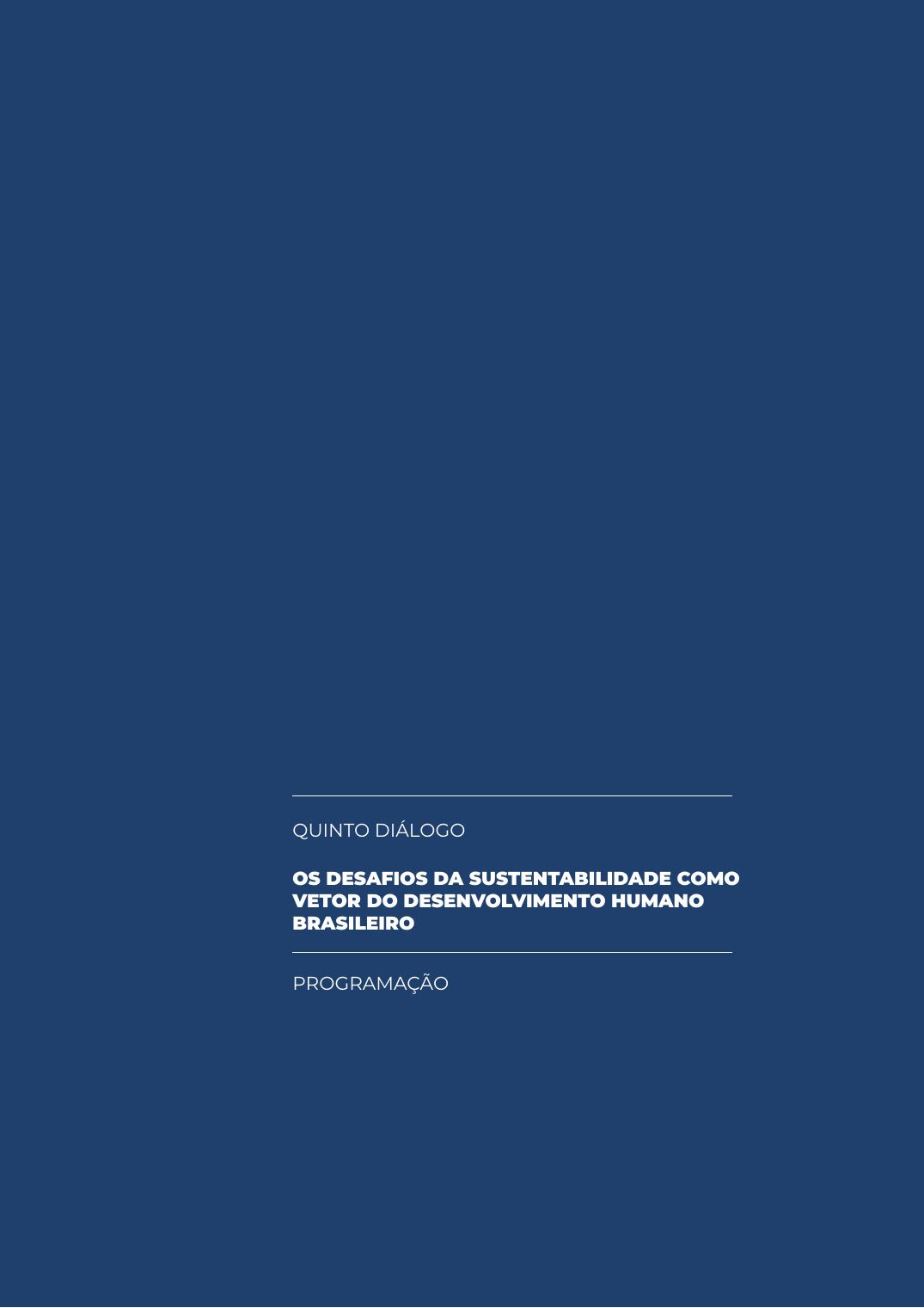 Capa da programação oficial do 5º Diálogo Nacional