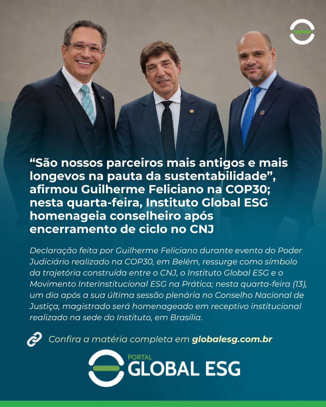 Guilherme Feliciano, Alexandre Arnone e Sóstenes Marchezine durante a COP30